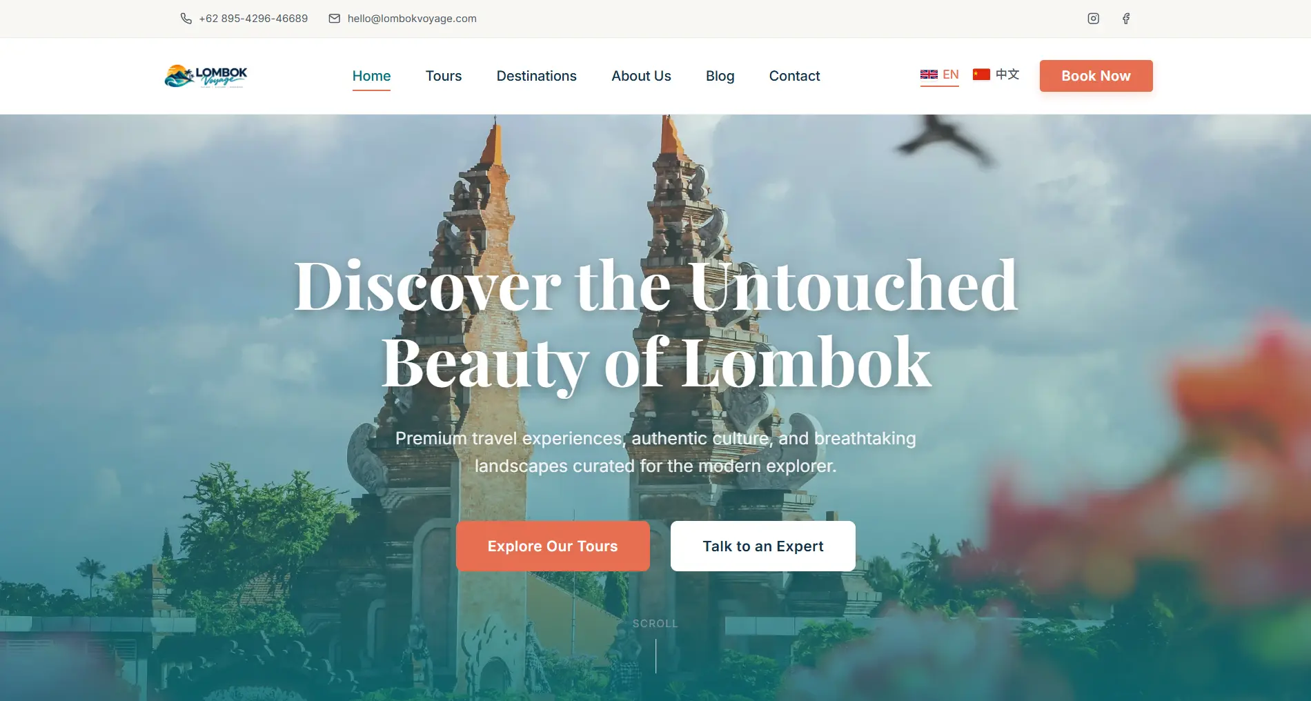 LombokVoyage — Travel & Tour Website